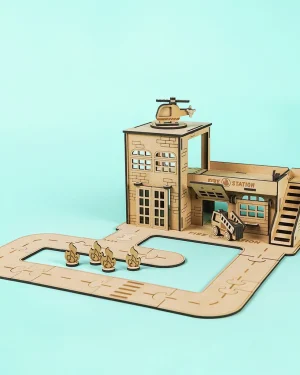 Crateit Town – Wooden toy – Fire Station