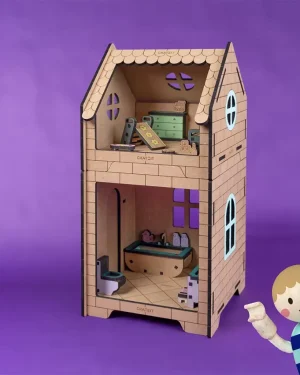 Crateit Roomies – Wooden toy – Bathroom & Bedroom – The Bubble Nest
