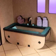 Crateit Roomies – Wooden toy – Bathroom & Bedroom – The Bubble Nest