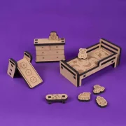 Crateit Roomies – Wooden toy – Bathroom & Bedroom – The Bubble Nest