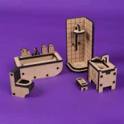 Crateit Roomies – Wooden toy – Bathroom & Bedroom – The Bubble Nest
