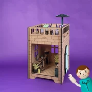 Crateit Roomies – Wooden toy – Office & Balcony – The Cloud Office