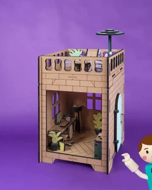 Crateit Roomies – Wooden toy – Office & Balcony – The Cloud Office