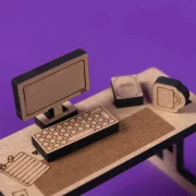 Crateit Roomies – Wooden toy – Office & Balcony – The Cloud Office