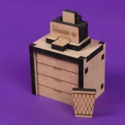 Crateit Roomies – Wooden toy – Office & Balcony – The Cloud Office