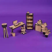 Crateit Roomies – Wooden toy – Office & Balcony – The Cloud Office