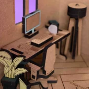 Crateit Roomies – Wooden toy – Office & Balcony – The Cloud Office