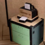 Crateit Roomies – Wooden toy – Office & Balcony – The Cloud Office