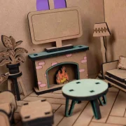 Crateit Roomies – Wooden toy – Living Room & Playroom – Couch & Crayons