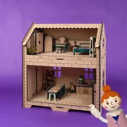 Crateit Roomies – Wooden toy – Kitchen & Bedroom – Breakfast in Bed