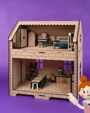 Crateit Roomies – Wooden toy – Kitchen & Bedroom – Breakfast in Bed