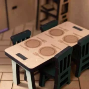 Crateit Roomies – Wooden toy – Kitchen & Bedroom – Breakfast in Bed