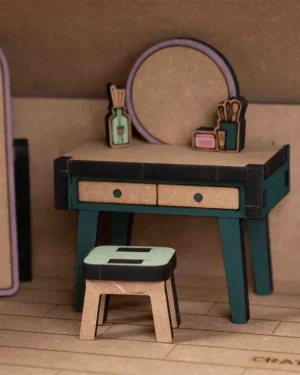 Crateit Roomies – Wooden toy – Kitchen & Bedroom – Breakfast in Bed