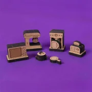 Crateit Roomies – Wooden toy – Kitchen & Bedroom – Breakfast in Bed