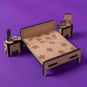 Crateit Roomies – Wooden toy – Kitchen & Bedroom – Breakfast in Bed
