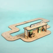 Crateit Town – Wooden toy – City Gas Station,6