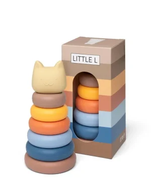 Cat stacking towe – Beiges and blues