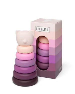 Pig stacking tower – Purples and pinks