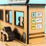 Crateit Town – Wooden toy – City Gas Station,6
