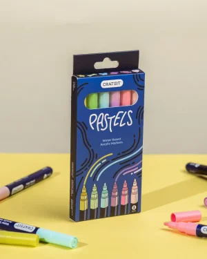 Crateit Pastel Markers – 1mm – 6 pcs.