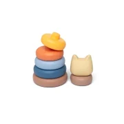 Cat stacking towe – Beiges and blues
